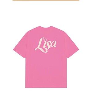 Lisa Unisex Adult Official Merch Logo T Shirt Pink Small